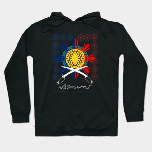 Philippine Sun / Philippine Swords (Ginunting) / Baybayin word Sanghaya (Dignity) Hoodie